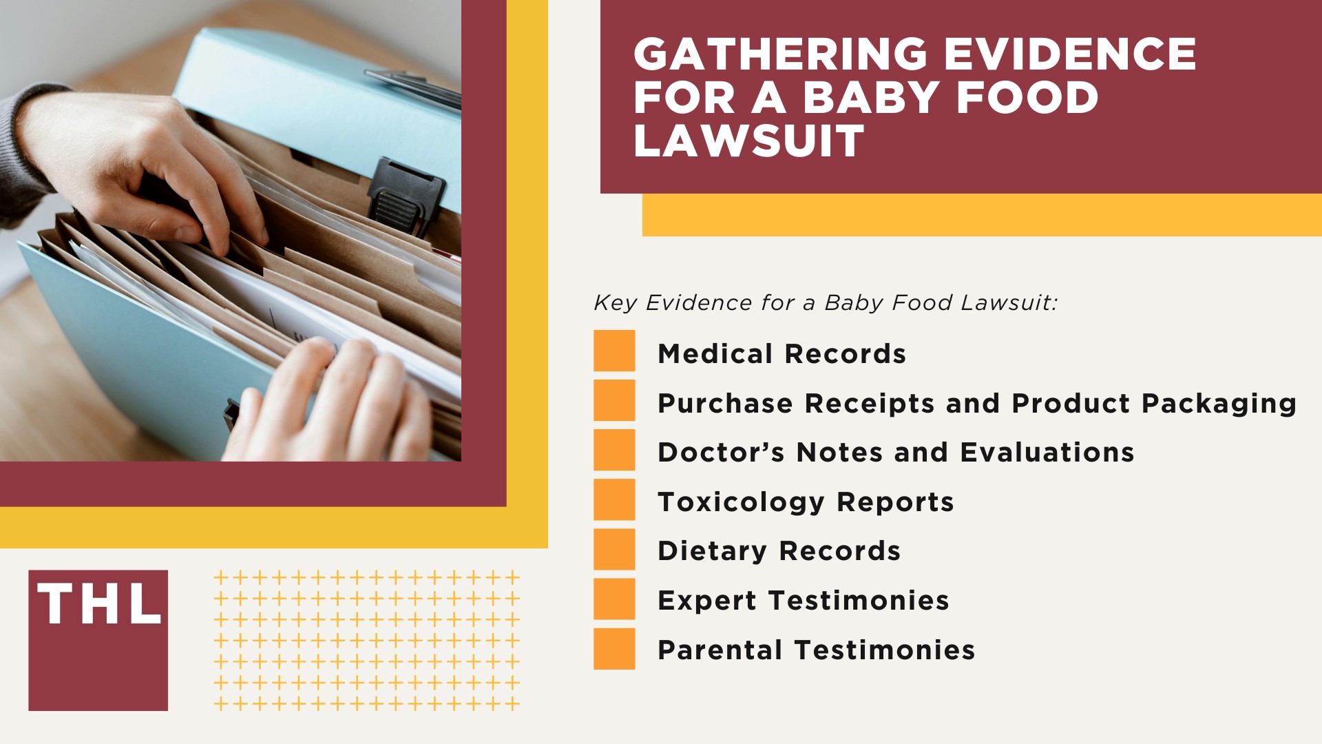 What Baby Foods Contain High Levels of Heavy Metals; What Should Parents Do; Health Problems Linked to Toxic Baby Food Consumption; Regulatory Action on Heavy Metals in Baby Food and Toddler Food Products; Lawsuits Filed Against Major Baby Food Companies; What Baby Food Companies are Named in the Toxic Baby Food Litigation; Do You Qualify for the Toxic Baby Food Lawsuit; Gathering Evidence for a Baby Food Lawsuit