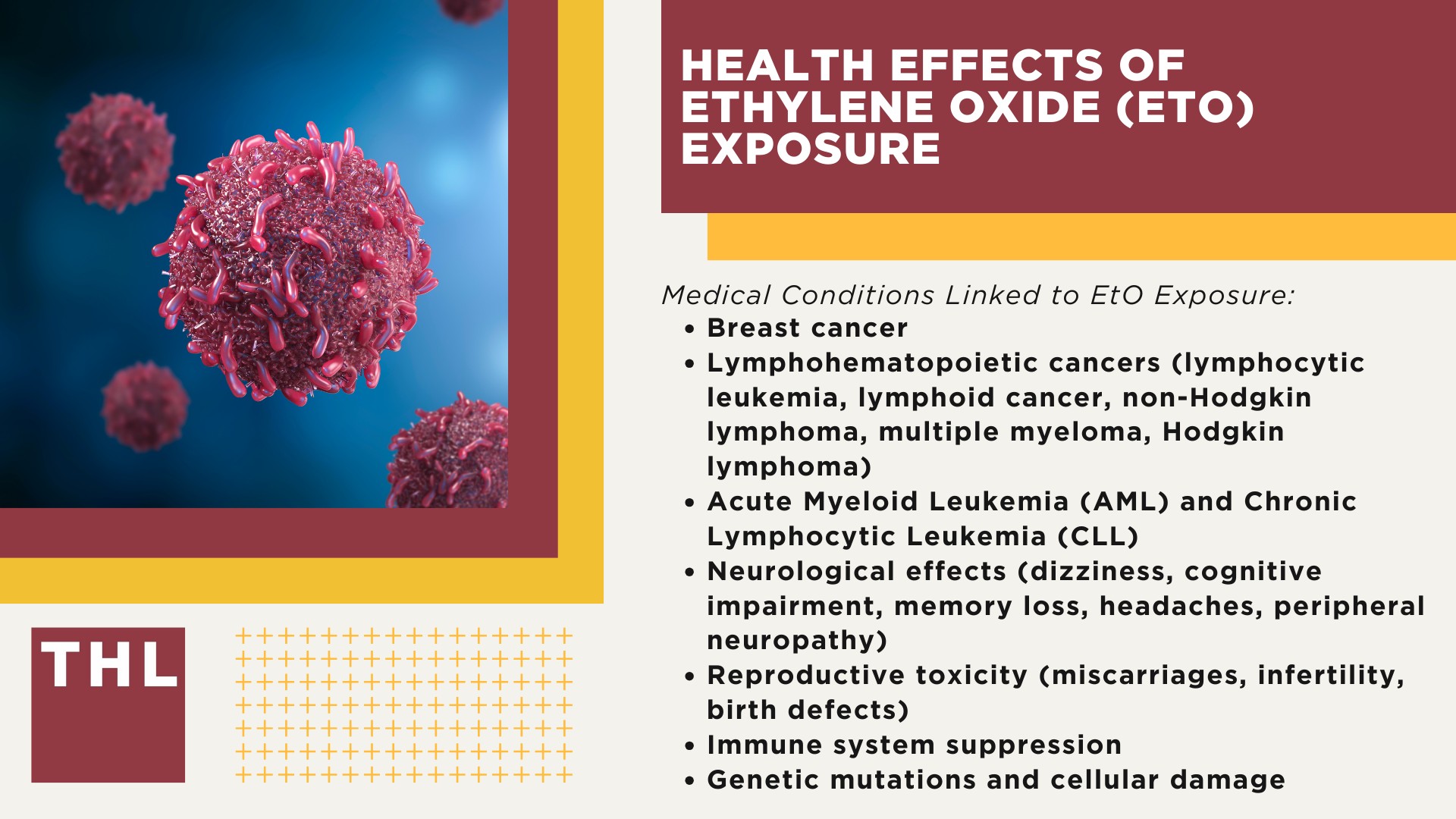Ethylene Oxide Exposure Lawsuit Overview; What Medical Sterilization Facilities Emit Ethylene Oxide; Health Effects of Ethylene Oxide (EtO) Exposure