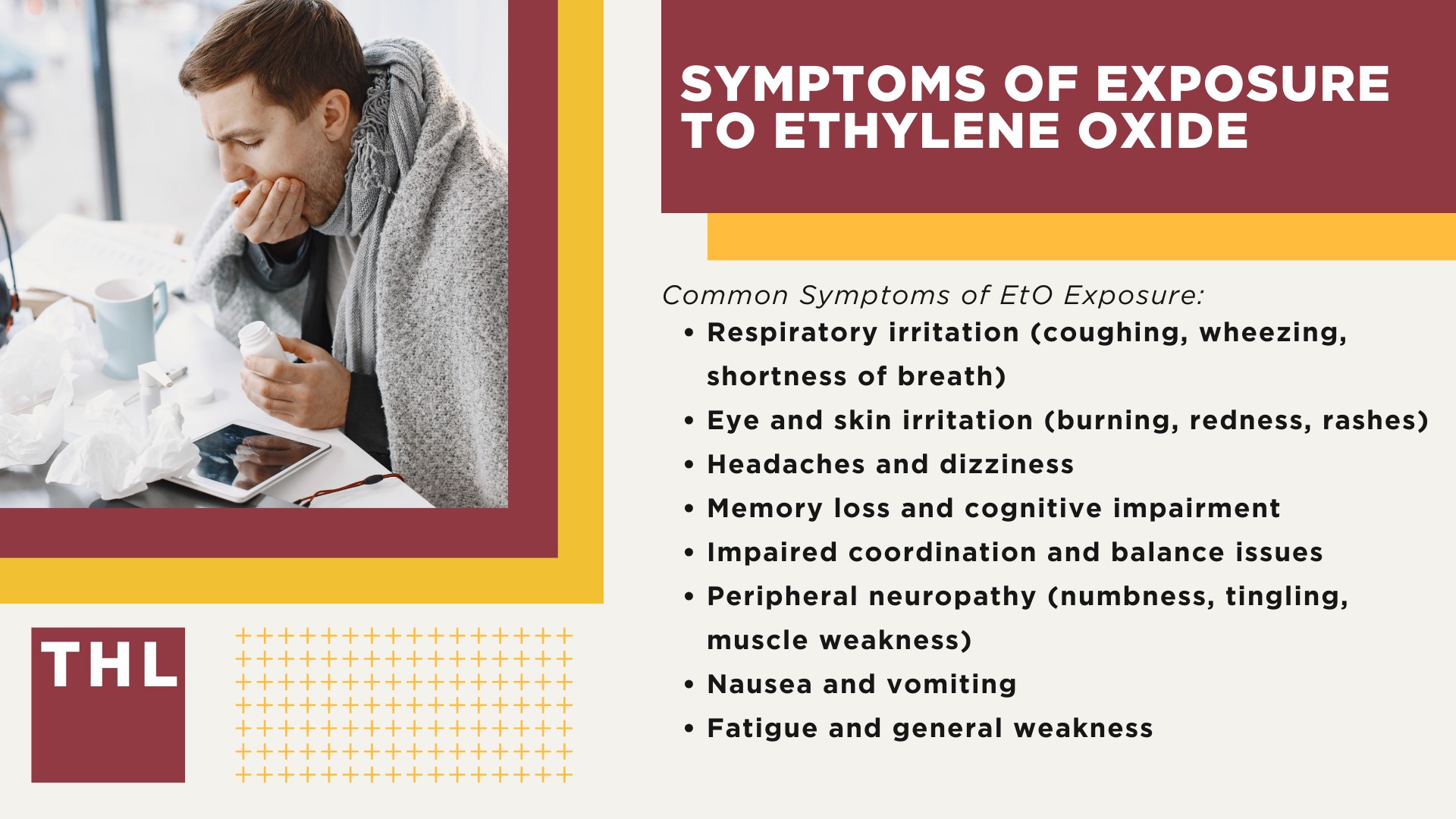Ethylene Oxide Exposure Lawsuit Overview; What Medical Sterilization Facilities Emit Ethylene Oxide; Health Effects of Ethylene Oxide (EtO) Exposure; Symptoms of Exposure to Ethylene Oxide