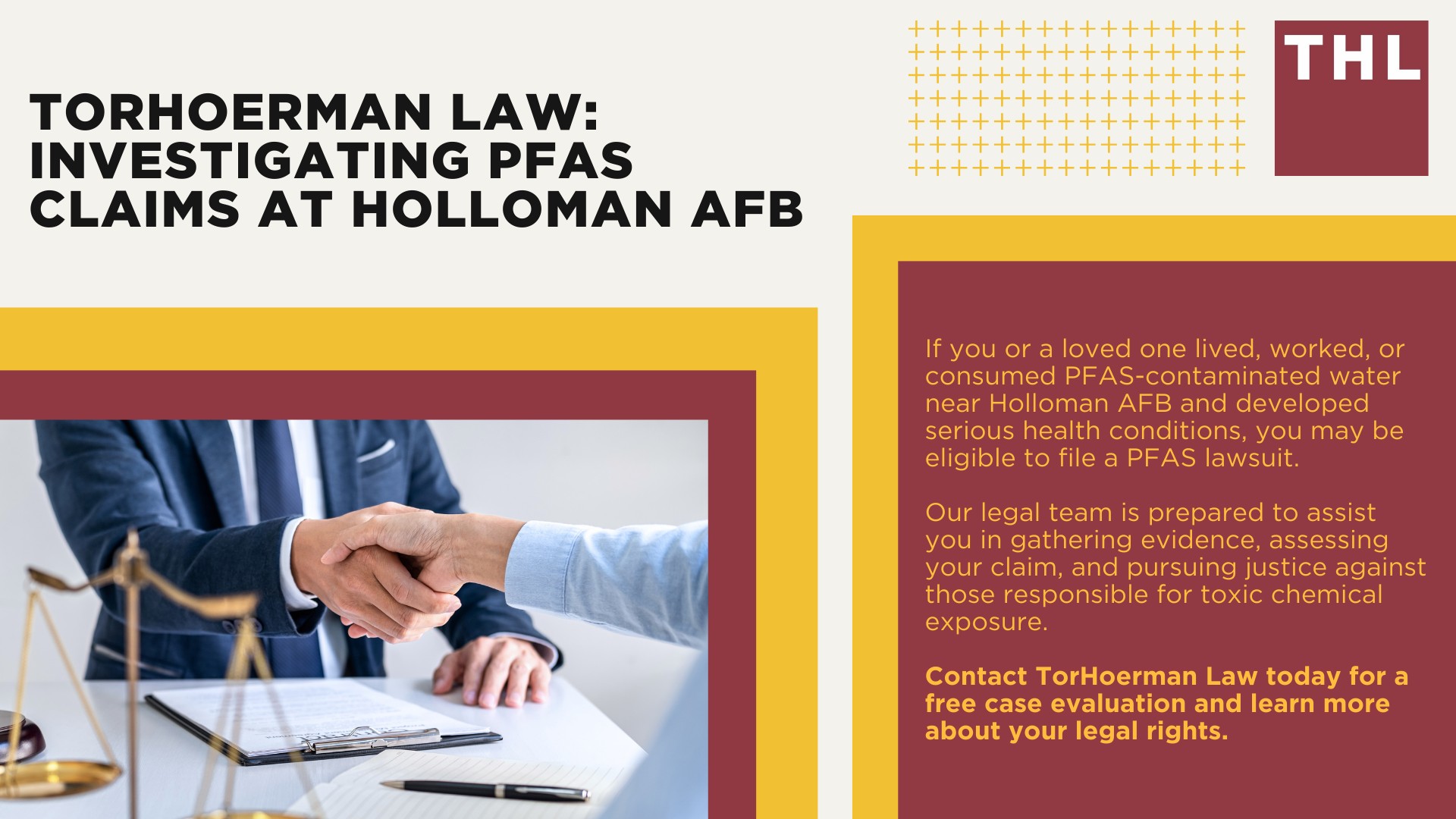 PFAS Chemicals at Dangerous Levels at Holloman Air Force Base; PFAS Levels Detected at Holloman AFB; Health Risks of PFAS Contamination; Impacted Populations at Holloman AFB; Addressing PFAS Contamination at Holloman AFB; What Are PFAS Chemicals and Why Are They Dangerous; Environmental Impact of PFAS Contamination; The Need For Urgent Action; Overview of PFAS Litigation; Do You Qualify For the Holloman Air Force Base PFAS Lawsuit; TorHoerman Law_ Investigating PFAS Claims At Holloman AFB
