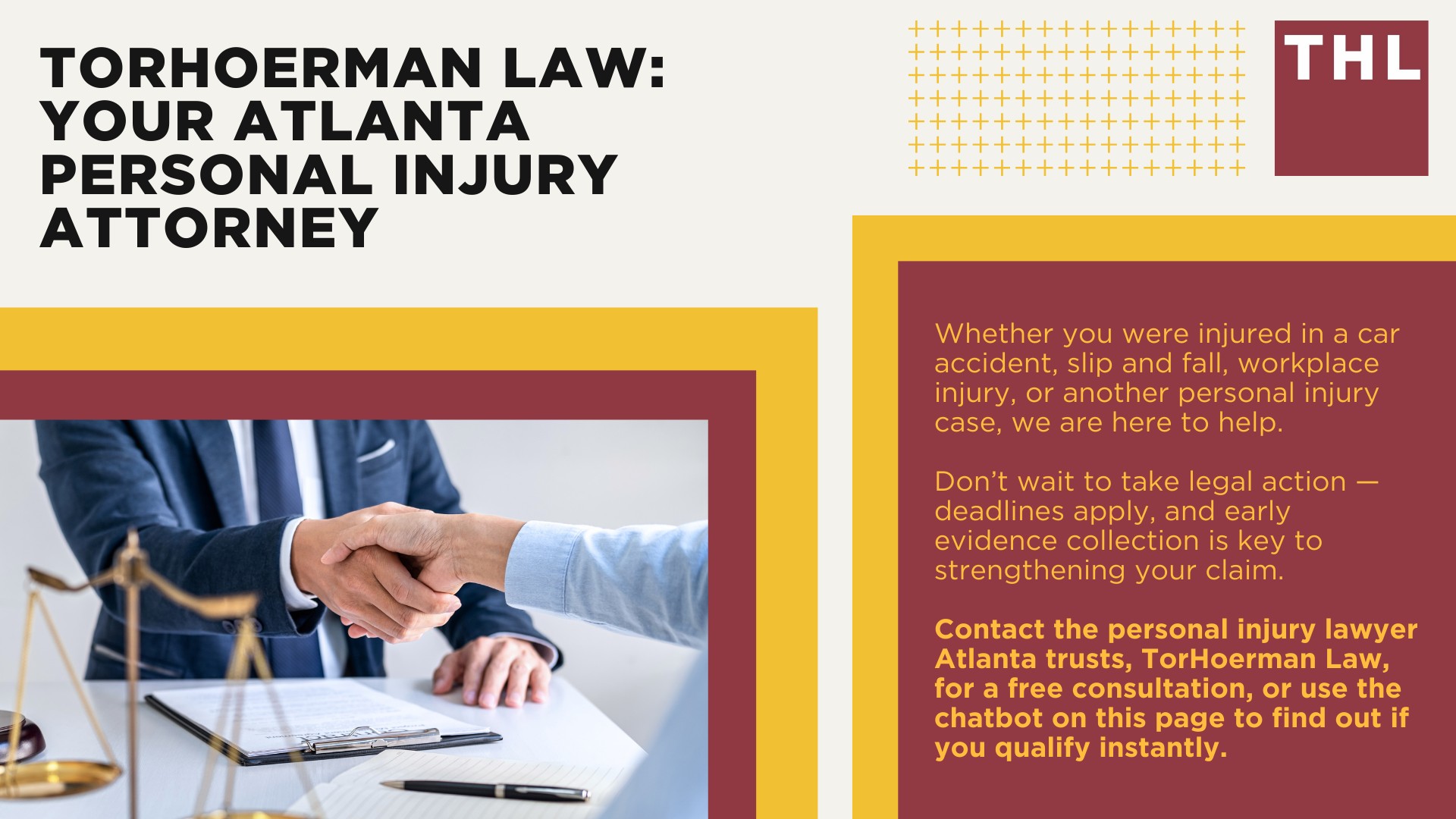 Meet Our Dedicated Legal Team of Atlanta Personal Injury Lawyers; Our Founder and Experienced Personal Injury Attorney_ Tor Hoerman; What to Do After a Personal Injury in Atlanta; Gathering Evidence for a Personal Injury Lawsuit; Damages in a Personal Injury Claim; The Legal Process for Personal Injury Cases in Atlanta, Georgia; Do You Qualify for a Personal Injury Lawsuit; TorHoerman Law_ Your Atlanta Personal Injury Attorney