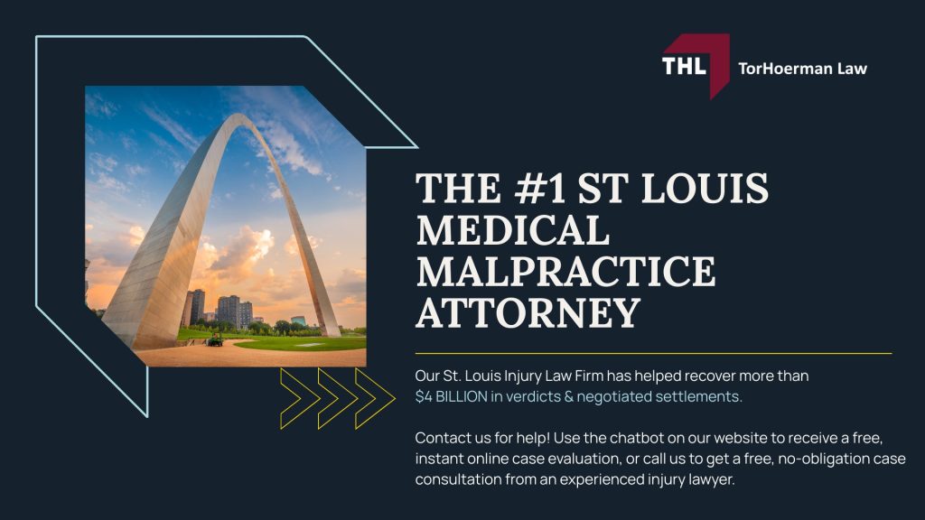 Meet Our Team of St Louis Medical Malpractice Attorneys; How Much Does it Cost to Hire a Medical Malpractice Lawyer from TorHoerman Law; What To Do If You Suspect Medical Malpractice or Medical Negligence in St. Louis, MO; Gathering Evidence for a Medical Malpractice Case; Damages in a Medical Malpractice Lawsuit; The Legal Process of a Medical Malpractice Lawsuit in Missouri; Common Examples of Medical Malpractice & Medical Negligence; TorHoerman Law_ Experienced St Louis Medical Malpractice Lawyers; The #1 St Louis Medical Malpractice Attorney - FEATURED IMAGE - TorHoerman Law