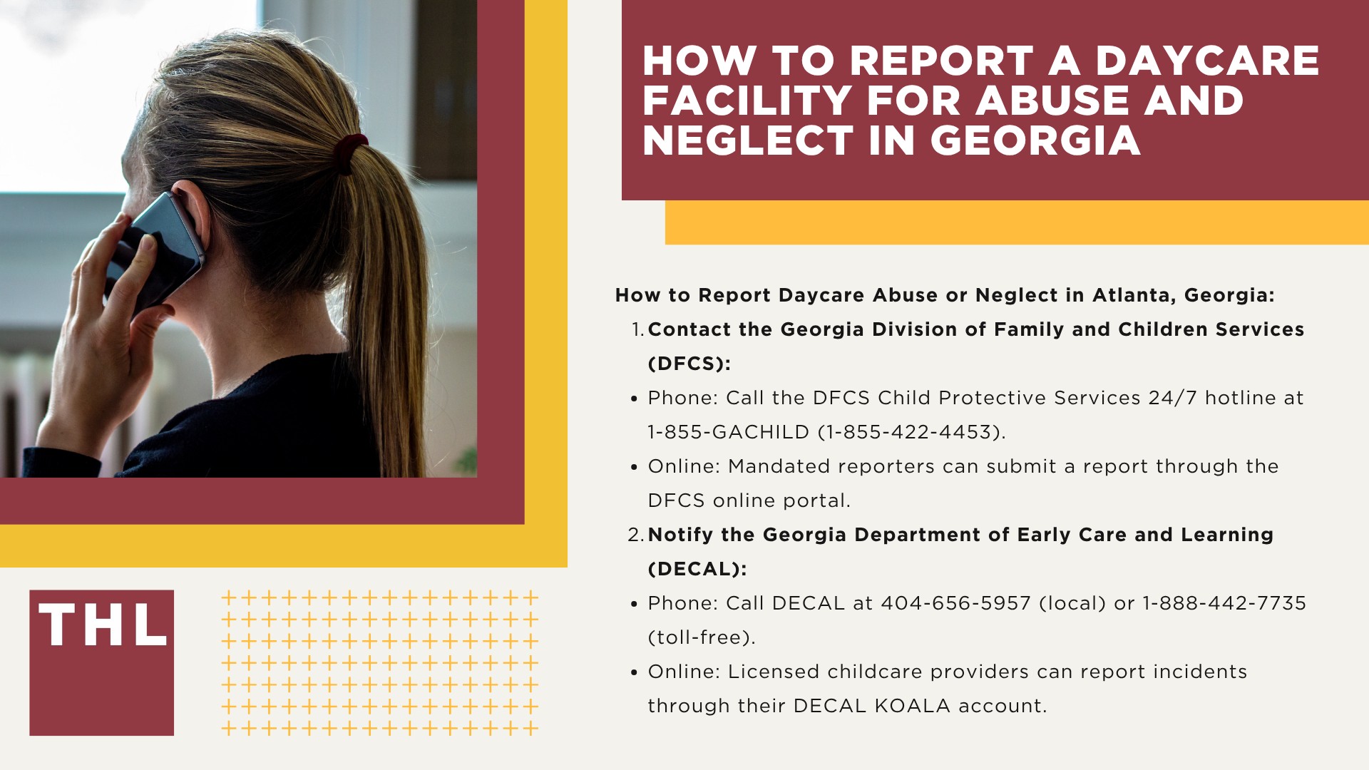 Meet Our Team of Atlanta Daycare Injury Lawyers; Our Founder and Experienced Personal Injury Attorney_ Tor Hoerman; What To Do If You Suspect Daycare Abuse, Neglect or Mistreatment in Atlanta; Types of Daycare Abuse and Neglect; How To Report a Daycare Facility for Abuse and Neglect in Georgia