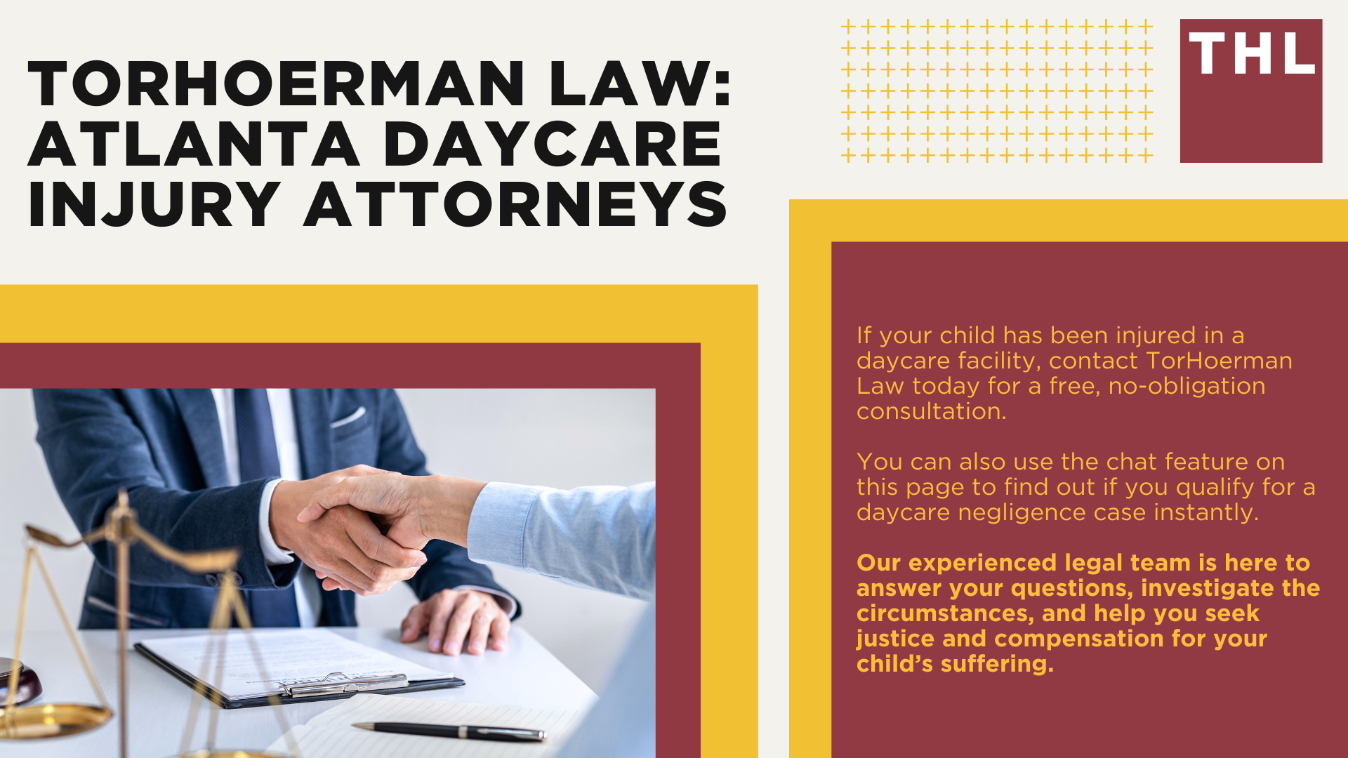 Meet Our Team of Atlanta Daycare Injury Lawyers; Our Founder and Experienced Personal Injury Attorney_ Tor Hoerman; What To Do If You Suspect Daycare Abuse, Neglect or Mistreatment in Atlanta; Types of Daycare Abuse and Neglect; How To Report a Daycare Facility for Abuse and Neglect in Georgia; The Legal Process for Daycare Injury Cases in Georgia; Gathering Evidence for a Daycare Injury Case; Damages in Daycare Abuse and Neglect Claims; Do You Qualify for a Daycare Injury Lawsuit; TorHoerman Law Atlanta Daycare Injury Attorneys