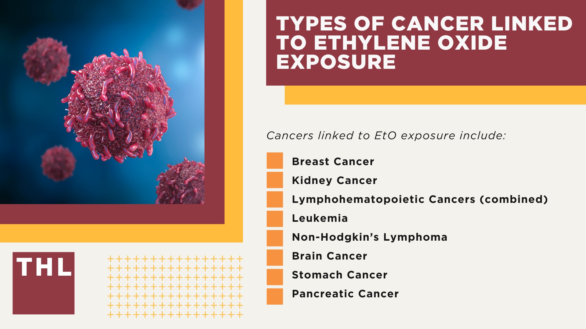 Commercial Sterilization Facility Ethylene Oxide Exposure_ Overview; What Commercial Sterilization Facilities Emit Dangerous Levels of Ethylene Oxide; Health Effects of Human Exposure to Ethylene Oxide Emissions; Symptoms of Exposure to Ethylene Oxide; Types of Cancer Linked to Ethylene Oxide Exposure
