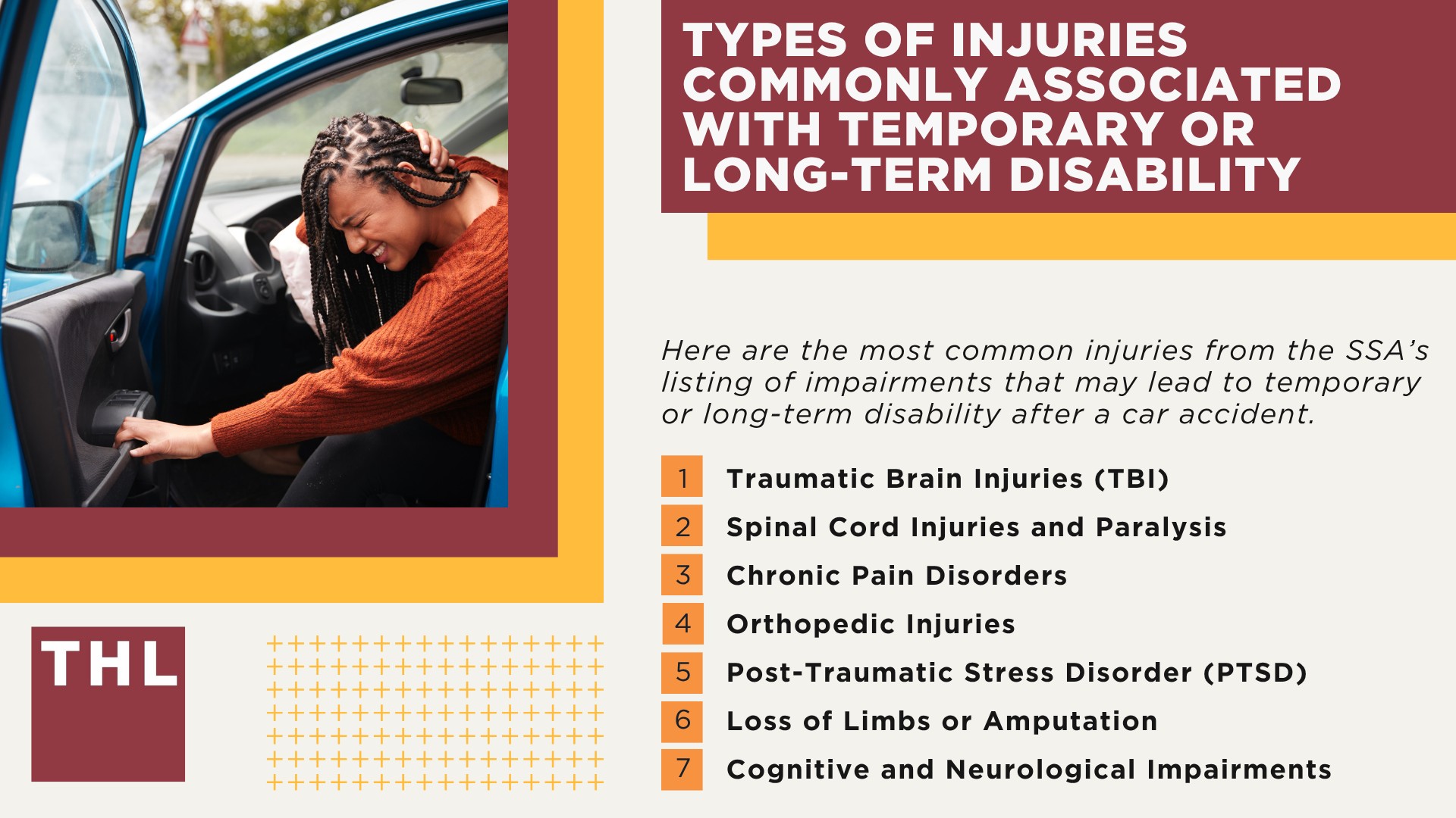 Can You Receive Disability After a Car Accident; Types of Injuries Commonly Associated With Temporary or Long-Term Disability