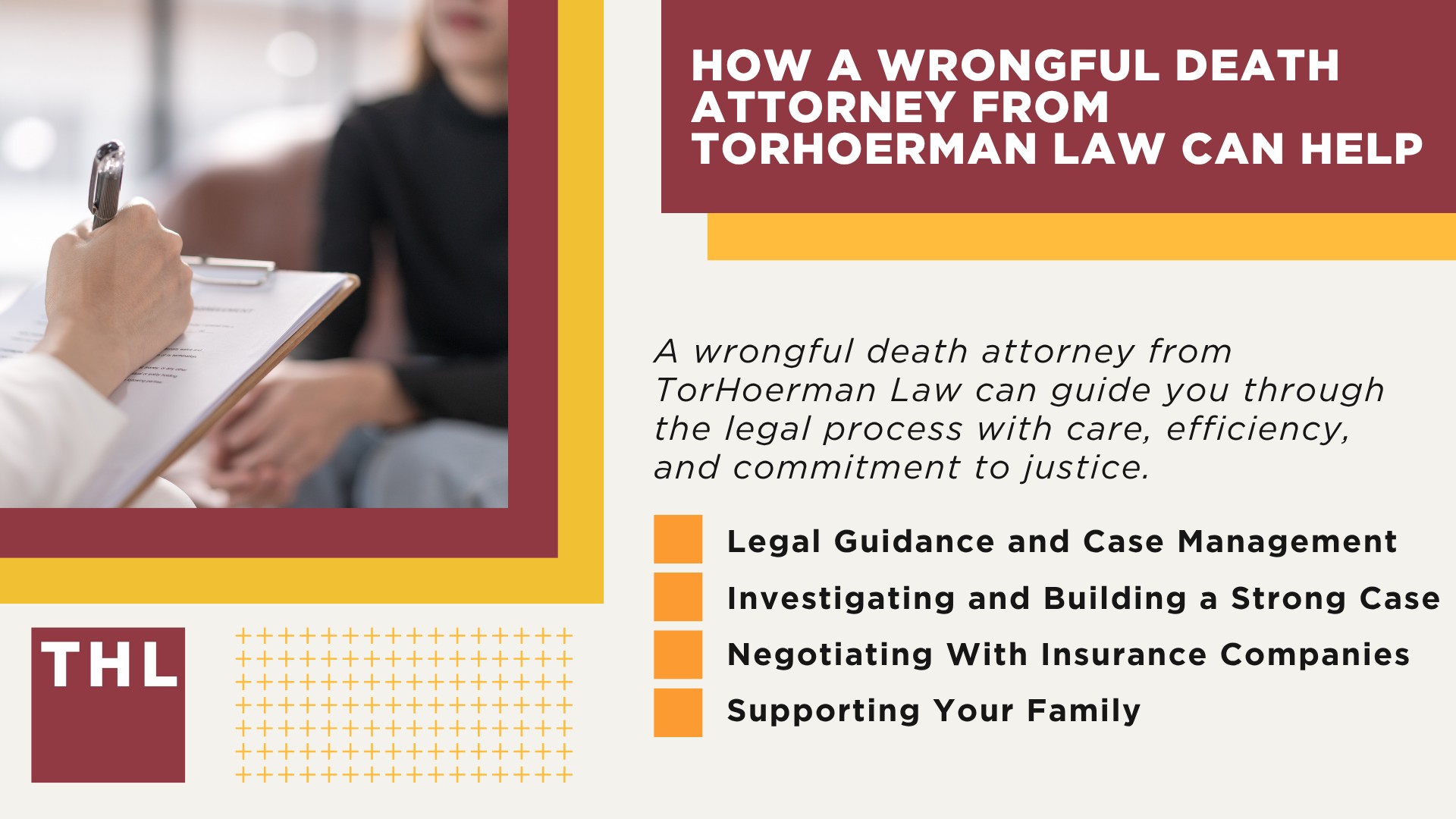 Understanding the Illinois Wrongful Death Act (740 ILCS 180_); What Damages Can Be Recovered; Timeline of a Typical Wrongful Death Lawsuit; How Wrongful Death Settlements Are Determined; How a Wrongful Death Attorney From TorHoerman Law Can Help