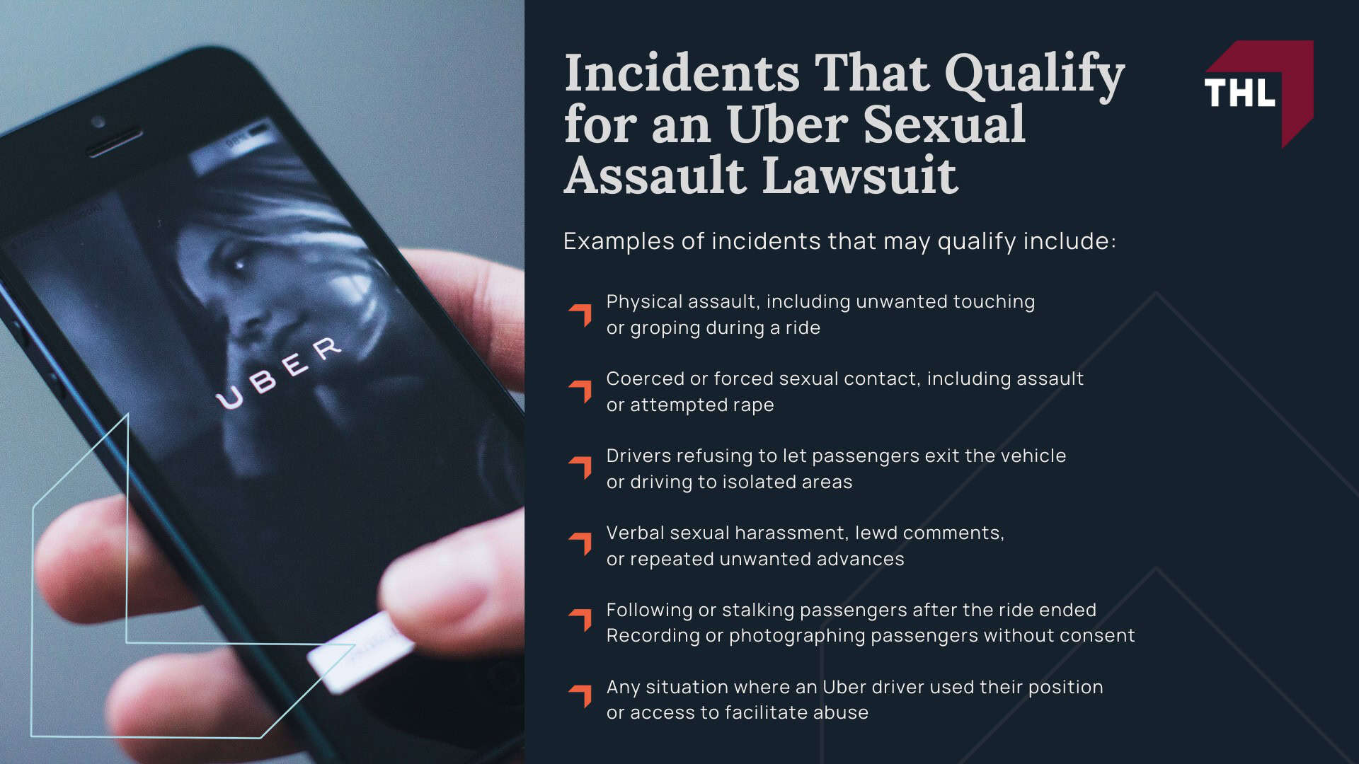 Can You Sue Uber for Sexual Assault - When You Can Sue Uber for Sexual Assault - torhoerman law; Can You Sue Uber for Sexual Assault - Incidents That Qualify for an Uber Sexual Assault Lawsuit - torhoerman law