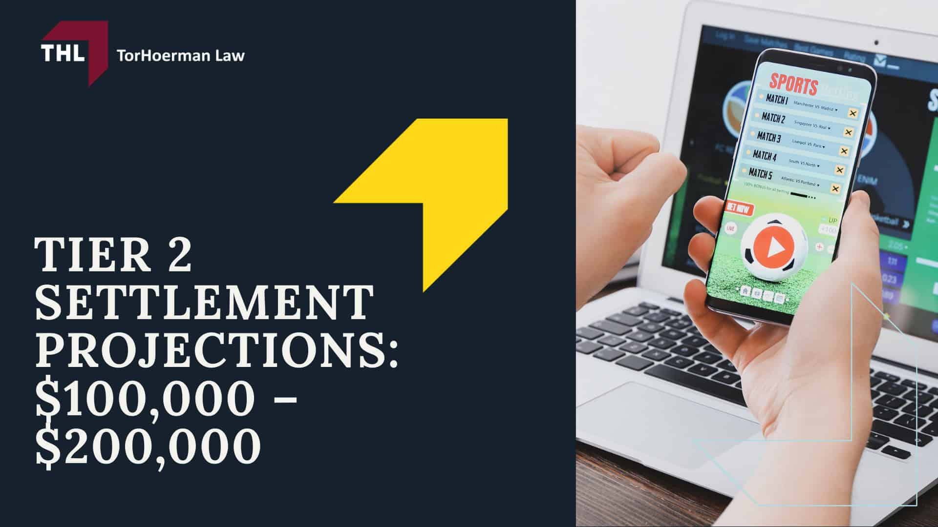 Gambling Addiction Settlement Amounts - Projected Settlement Ranges Gambling Addiction Lawsuit Claims - torhoerman law; Gambling Addiction Settlement Amounts - Tier 1 Settlement Projections $200,000 – $500,000+ - torhoerman law; Gambling Addiction Settlement Amounts - Tier 2 Settlement Projections $100,000 – $200,000 - torhoerman law