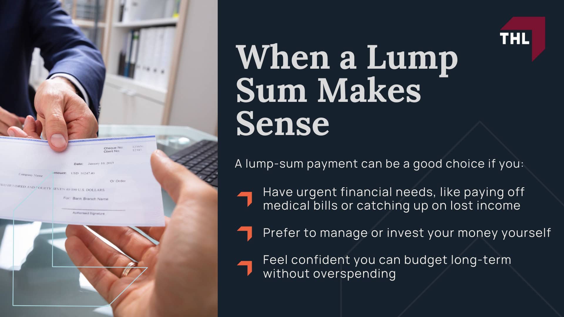 How Are Personal Injury Settlements Paid Out - What Is a Personal Injury Settlement - torhoerman law; How Are Personal Injury Settlements Paid Out - How a Settlement Is Reached - torhoerman law; How Are Personal Injury Settlements Paid Out - When the Payment Happens - torhoerman law; How Are Personal Injury Settlements Paid Out - Types of Personal Injury Settlement Payouts - torhoerman law; How Are Personal Injury Settlements Paid Out - The Timeline After You've Accepted a Settlement Offer - torhoerman law; How Are Personal Injury Settlements Paid Out - How the Settlement Funds Are Distributed - torhoerman law; How Are Personal Injury Settlements Paid Out - What Can Affect How and When You’re Paid - torhoerman law; How Are Personal Injury Settlements Paid Out - Choosing Between a Lump Sum and a Structured Settlement - torhoerman law; How Are Personal Injury Settlements Paid Out - When a Lump Sum Makes Sense - torhoerman law