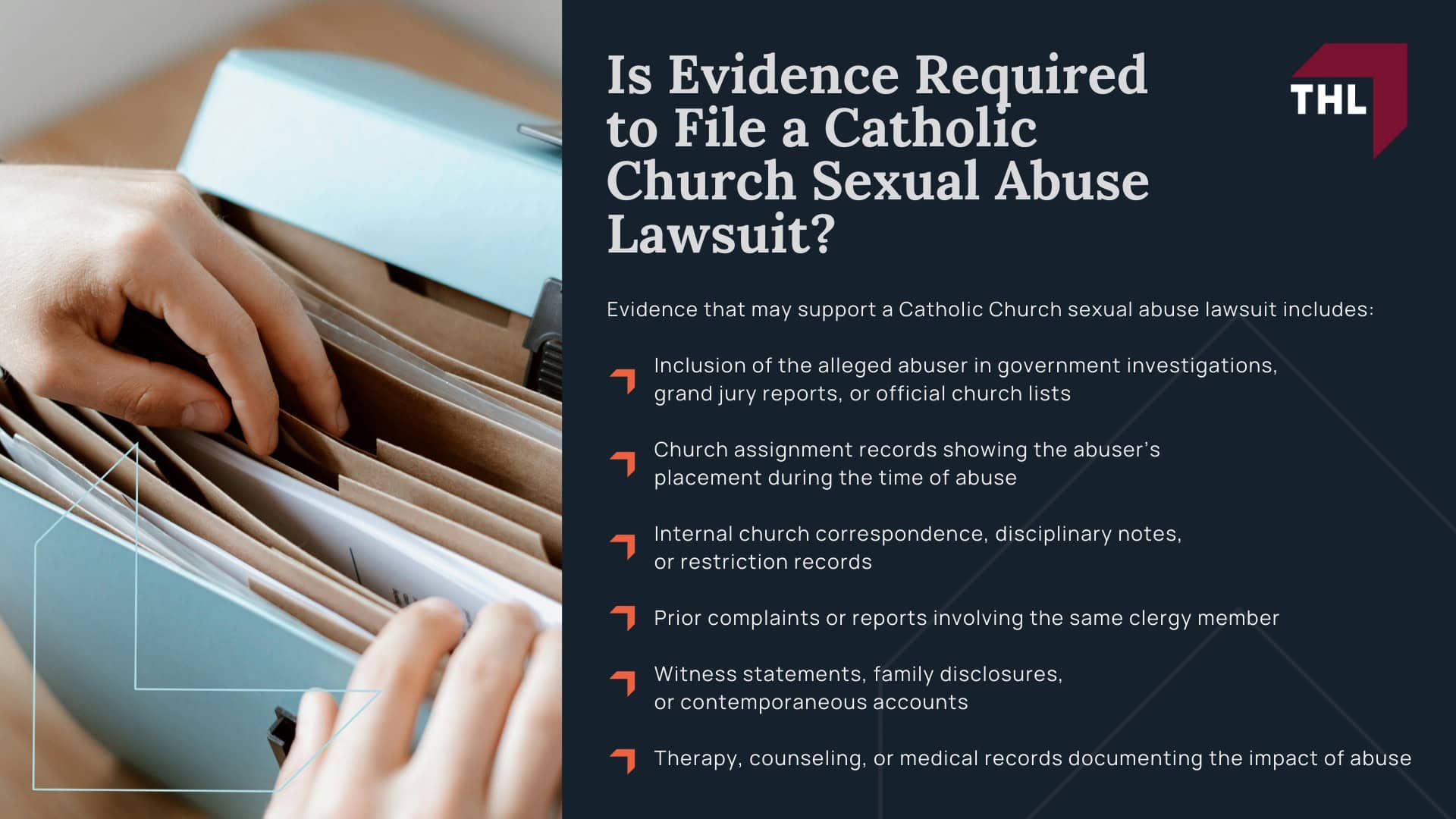 Suing for Sexual Abuse in the Catholic Church - What It Means to Sue the Catholic Church for Sexual Abuse - torhoerman law; Suing for Sexual Abuse in the Catholic Church - Civil Sexual Abuse Lawsuits vs. Criminal Charges - torhoerman law; Suing for Sexual Abuse in the Catholic Church - Who Can Be Sued in a Catholic Church Sexual Abuse Lawsuit - torhoerman law; Suing for Sexual Abuse in the Catholic Church - Survivors Can Recover Compensation Through Civil Litigation - torhoerman law; Suing for Sexual Abuse in the Catholic Church - Signs Your Experience May Support a Civil Claim - torhoerman law; Suing for Sexual Abuse in the Catholic Church - Common Settings Where Clergy Sexual Abuse is Alleged to Have Occurred - torhoerman law; Suing for Sexual Abuse in the Catholic Church - Common Institutional Warning Signs in Church Records - torhoerman law; You May Still Have a Catholic Church Sexual Abuse Claim Even If You NEVER Reported the Abuse; Suing for Sexual Abuse in the Catholic Church - History and Impact of Sexual Abuse in the Catholic Church - torhoerman law; Suing for Sexual Abuse in the Catholic Church - The Catholic Church’s Response Why It Remains So Heavily Criticized - torhoerman law; Suing for Sexual Abuse in the Catholic Church - Catholic Church Sexual Abuse Lawsuit Process Step-By-Step - torhoerman law; Suing for Sexual Abuse in the Catholic Church - Who Qualifies for the Catholic Church Sexual Abuse Lawsuit - torhoerman law; Suing for Sexual Abuse in the Catholic Church - Is Evidence Required to File a Catholic Church Sexual Abuse Lawsuit - torhoerman law