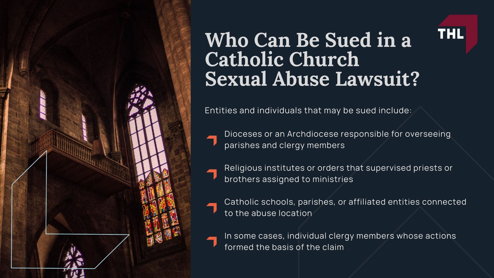 Suing for Sexual Abuse in the Catholic Church - What It Means to Sue the Catholic Church for Sexual Abuse - torhoerman law; Suing for Sexual Abuse in the Catholic Church - Civil Sexual Abuse Lawsuits vs. Criminal Charges - torhoerman law; Suing for Sexual Abuse in the Catholic Church - Who Can Be Sued in a Catholic Church Sexual Abuse Lawsuit - torhoerman law
