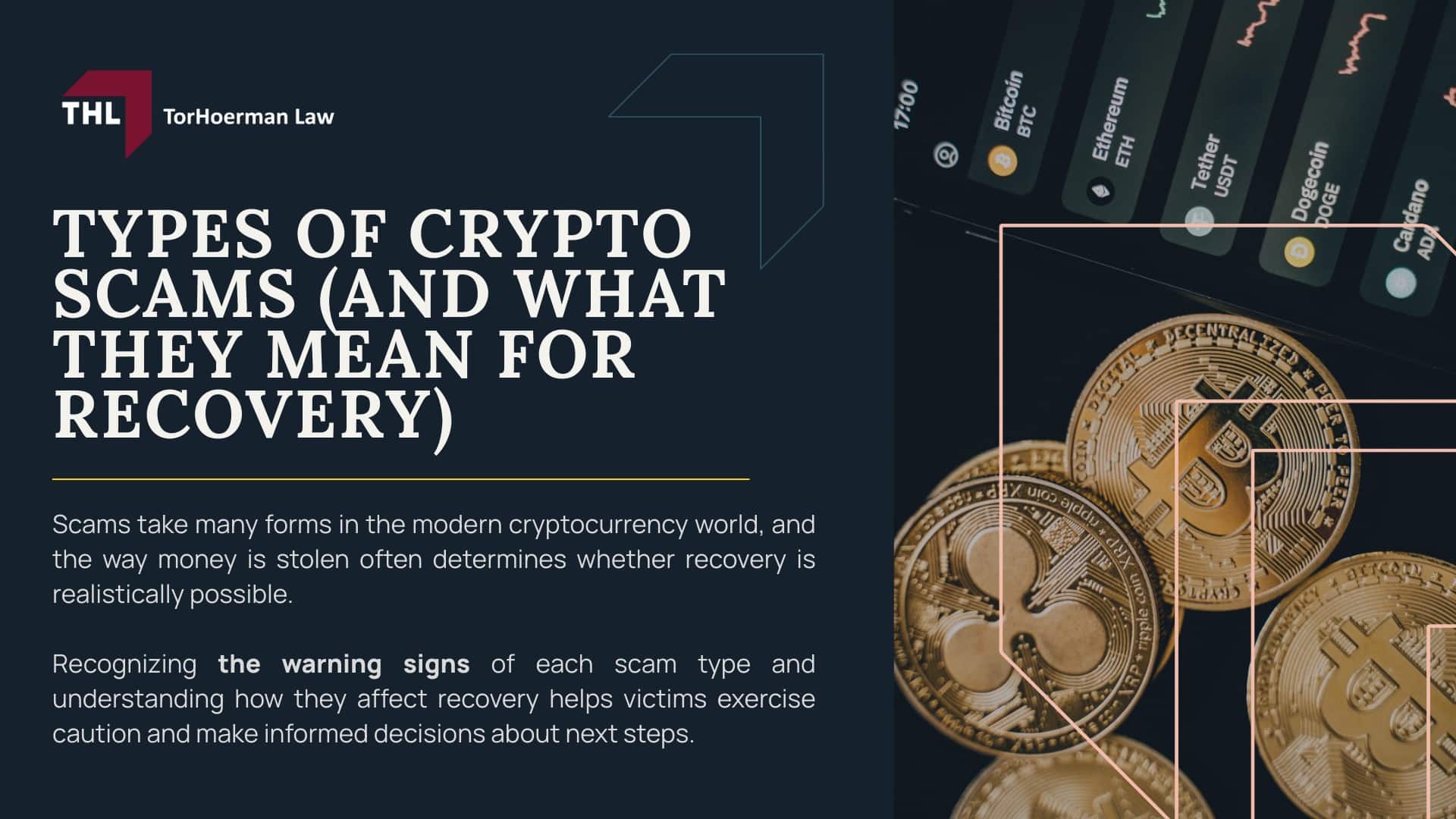 UNDERSTANDING THE SCALE OF CRYPTO THEFT TODAY - HOW TO RECOVER STOLEN CRYPTO [2026 GUIDE] - PIG BUTCHERING LAWSUIT - TOHOERMAN LAW; TYPES OF CRYPTO SCAMS (AND WHAT THEY MEAN FOR RECOVERY) - HOW TO RECOVER STOLEN CRYPTO [2026 GUIDE] - PIG BUTCHERING LAWSUIT - TOHOERMAN LAW