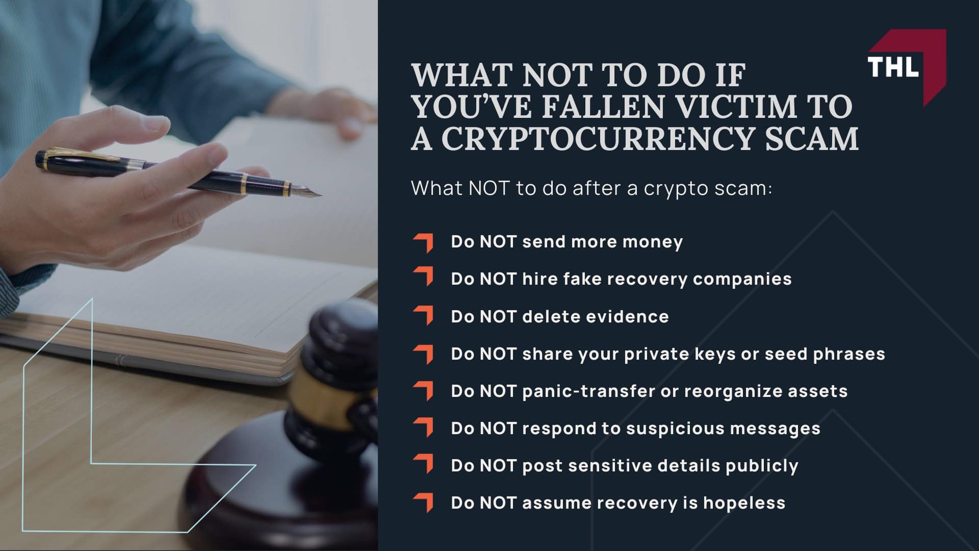 Why Scam Victims Need a Cryptocurrency Lawyer; The Legal Challenges Scam Victims Face; The Legal Challenges Scam Victims Face; What a Cryptocurrency Lawyer Actually Does for Scam Victims ; Why Scam Victims Need a Cryptocurrency Lawyer; The Legal Challenges Scam Victims Face; The Legal Challenges Scam Victims Face; What a Cryptocurrency Lawyer Actually Does for Scam Victims; When Government Seizures Create Recovery Opportunities ; What To Do If You’ve Been Scammed: Immediate Steps to Take; What NOT To Do If You've Fallen Victim to a Cryptocurrency Scam