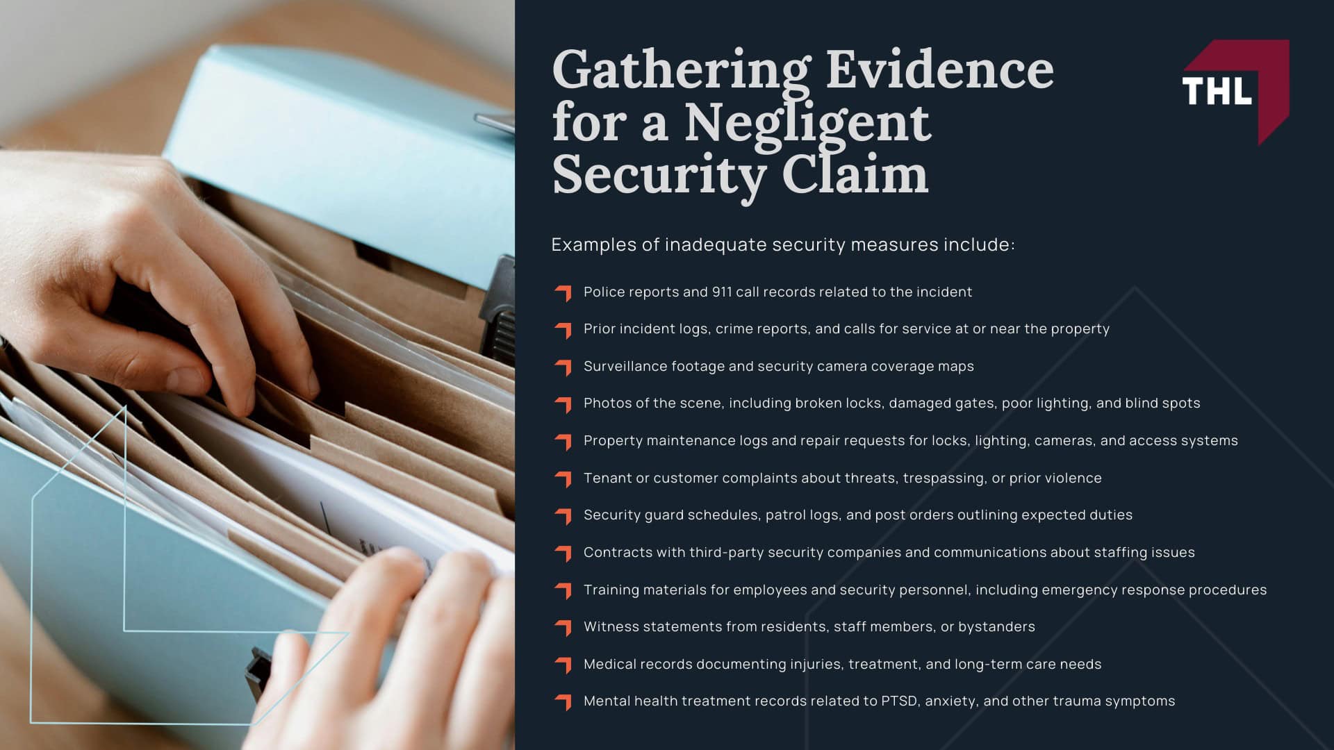 Chicago Negligent Security Lawyer - Illinois Law, Local Chicago Laws Relevant to Negligent Security Claims - torhoerman law; Chicago Negligent Security Lawyer - “Foreseeability” in Chicago Negligent Security Cases - torhoerman law; Chicago Negligent Security Lawyer - What Types of Incidents Lead to Negligent Security Claims in Chicago - torhoerman law; Chicago Negligent Security Lawyer - Common Negligent Security Injuries - torhoerman law; Chicago Negligent Security Lawyer - What Is Considered Inadequate Security - torhoerman law; Chicago Negligent Security Lawyer - What To Do After an Assault or Attack on Someone Else’s Property - torhoerman law; Chicago Negligent Security Lawyer - Do You Qualify for a Negligent Security Lawsuit - torhoerman law; Chicago Negligent Security Lawyer - Gathering Evidence for a Negligent Security Claim - torhoerman law