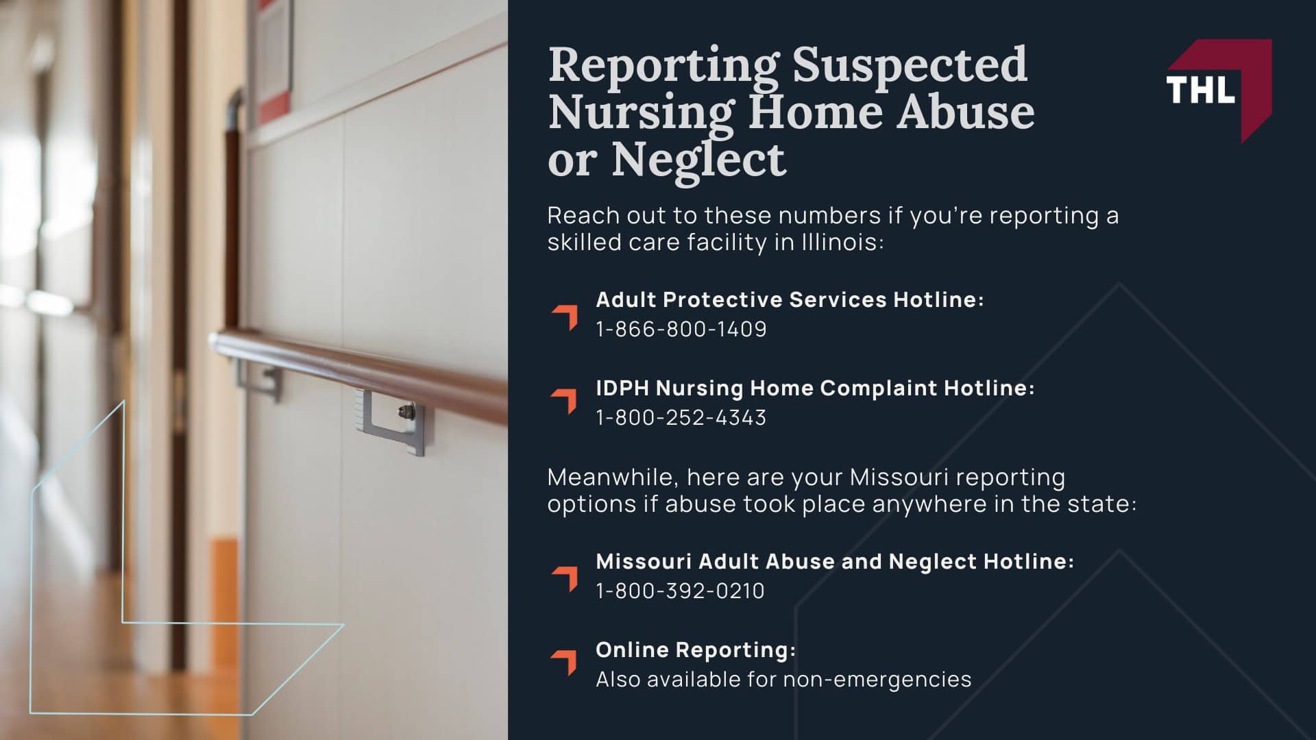 Elder Abuse in Nursing Homes Warning Signs and Legal Action - Warning Signs of Abuse and Neglect in a Nursing Home; Elder Abuse in Nursing Homes Warning Signs and Legal Action - When Abuse or Neglect Becomes Grounds for Legal Action; Elder Abuse in Nursing Homes Warning Signs and Legal Action - What Makes a Claim Legally Viable; Elder Abuse in Nursing Homes Warning Signs and Legal Action - When To Consider Legal Action - torhoerman law; Reporting Suspected Nursing Home Abuse or Neglect