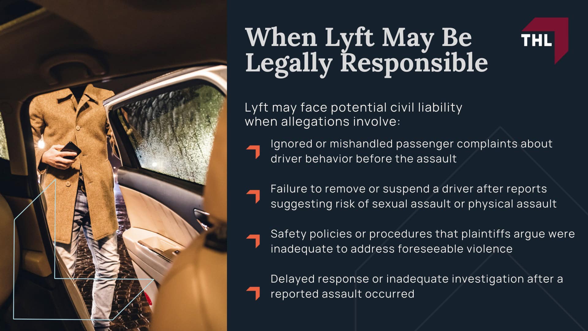 St Louis Lyft Sexual Assault Lawyer - Lyft Sexual Assault Lawsuits Overview - torhoerman law; St Louis Lyft Sexual Assault Lawyer - Lyft Sexual Assault Claims Are Being Filed Nationwide - torhoerman law; St Louis Lyft Sexual Assault Lawyer - Lyft Safety Measures Overview & Background - torhoerman law; St Louis Lyft Sexual Assault Lawyer - Can You Sue Lyft After a Sexual Assault in St. Louis - torhoerman law; St Louis Lyft Sexual Assault Lawyer - When Lyft May Be Legally Responsible - torhoerman law