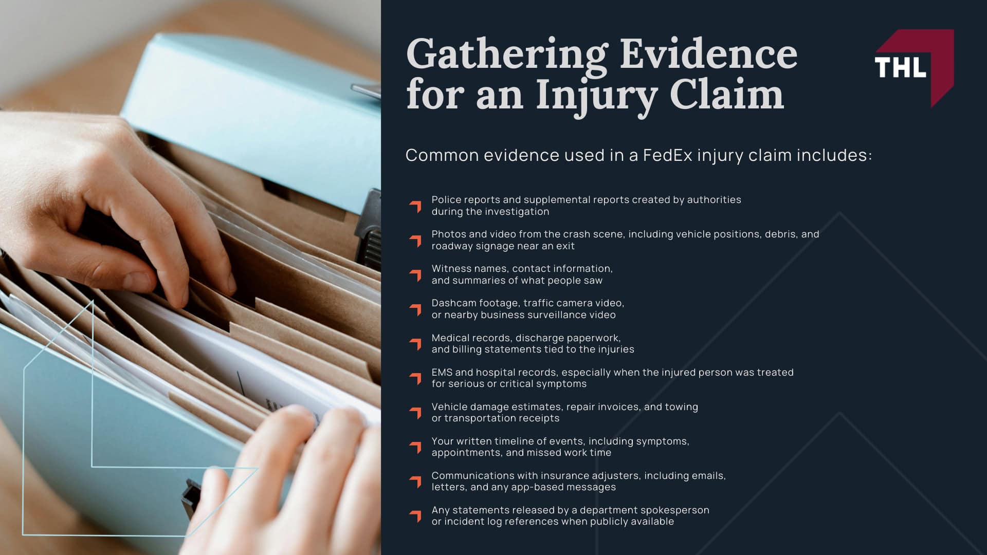 Can I Sue for a FedEx Truck Accident_ - Steps to Take After Being Injured in an Accident with a FedEx Truck - torhoerman law; Can I Sue for a FedEx Truck Accident_ - Legal Claims After FedEx Truck Accidents_ Overview - torhoerman law; Can I Sue for a FedEx Truck Accident_ - Do You Qualify for a FedEx Truck Accident Claim_ - torhoerman law; Can I Sue for a FedEx Truck Accident_ - Gathering Evidence for an Injury Claim - torhoerman law