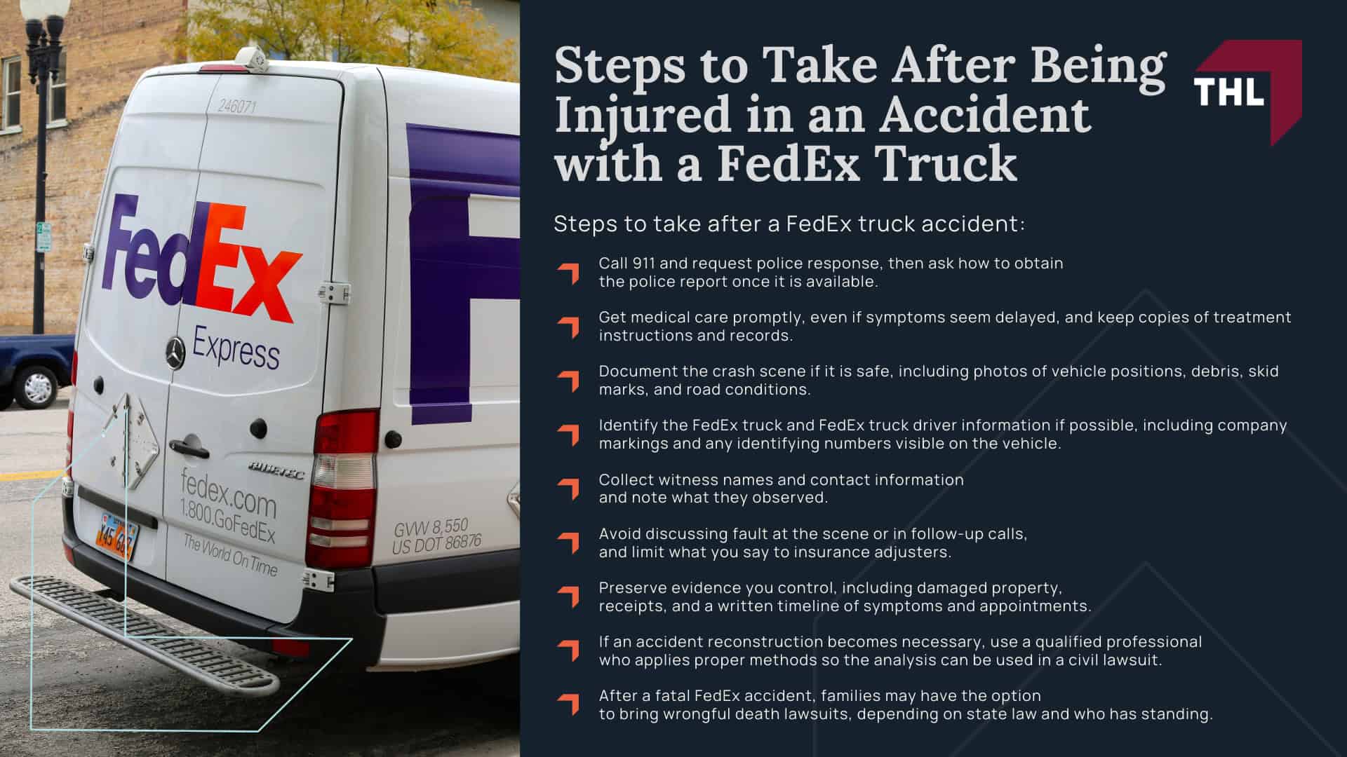 Can I Sue for a FedEx Truck Accident_ - Steps to Take After Being Injured in an Accident with a FedEx Truck - torhoerman law