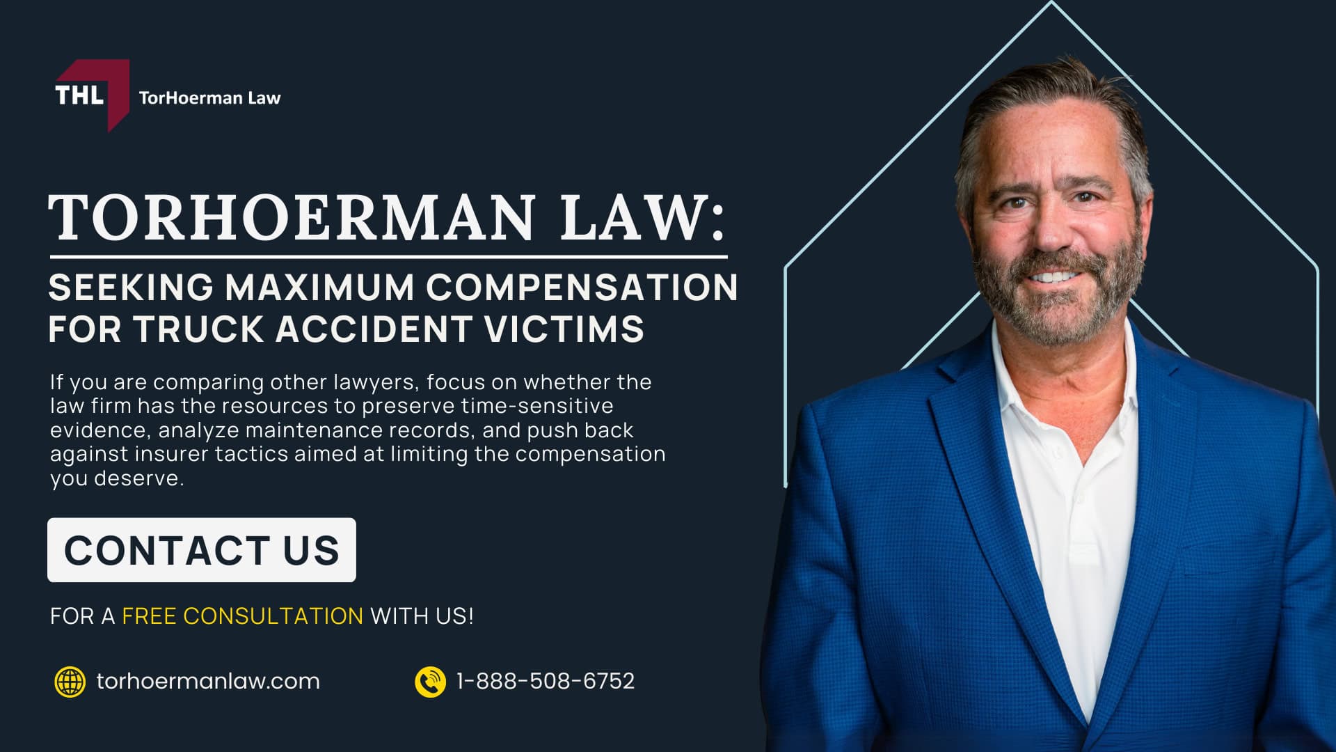 How Can an Experienced Truck Accident Attorney Help You After a Serious Accident; Identifying Liable Parties in a Truck Accident Claim; Gathering Crucial Evidence for a Truck Accident Lawsuit; Calculating Damages to Compensate Truck Accident Victims; Handling All Steps of Truck Accident Litigation_ From Initial Claim to Trial If Necessary; The Legal Process for a Truck Accident Lawsuit Explained; Do You Qualify for a Truck Accident Lawsuit; Statute of Limitations for Semi-Truck Accident Claims; The Benefits of Hiring a Truck Crash Lawyer - TorHoerman Law_ Seeking Maximum Compensation for Truck Accident Victims